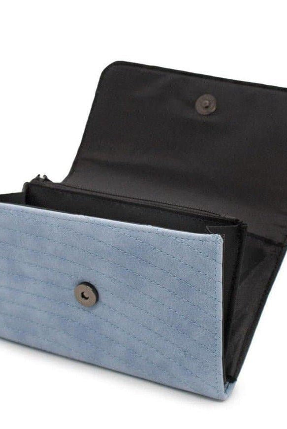Shop Buckle Down Products Buckle Down Disney Logo Sky Blue Fold Over Wallet Wallet for women – premium loungewear and festival fashion at Spoiled Brat