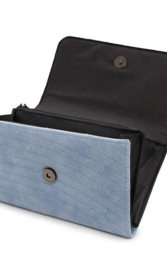 Shop Buckle Down Products Buckle Down Disney Logo Sky Blue Fold Over Wallet Wallet for women – premium loungewear and festival fashion at Spoiled Brat