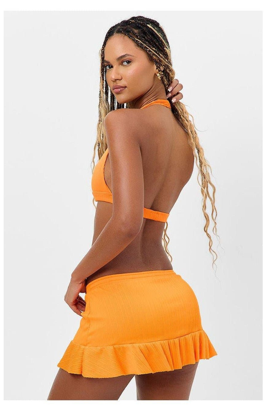 Shop Frankies Bikinis Frankies Bikinis Eden Plissé Halter Bikini Top Bikini Top for women – premium loungewear and festival fashion at Spoiled Brat