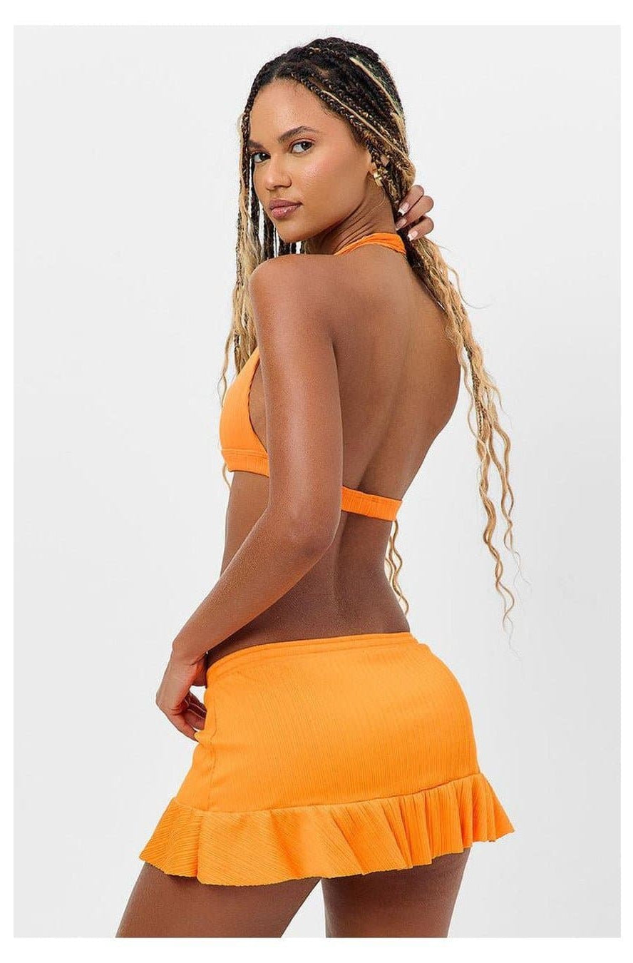 Shop Frankies Bikinis Frankies Bikinis Eden Plissé Halter Bikini Top Bikini Top for women – premium loungewear and festival fashion at Spoiled Brat