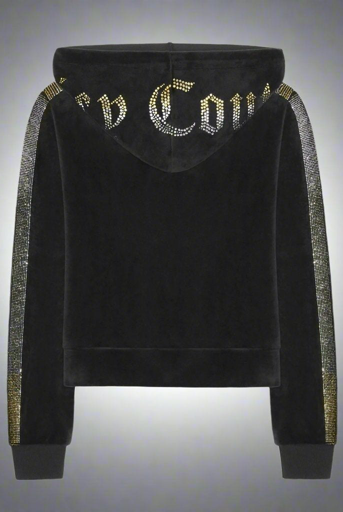 Shop Juicy Couture Juicy Couture Anniversary Long Sleeved Velour Hoodie Hoodie for women – premium loungewear and festival fashion at Spoiled Brat