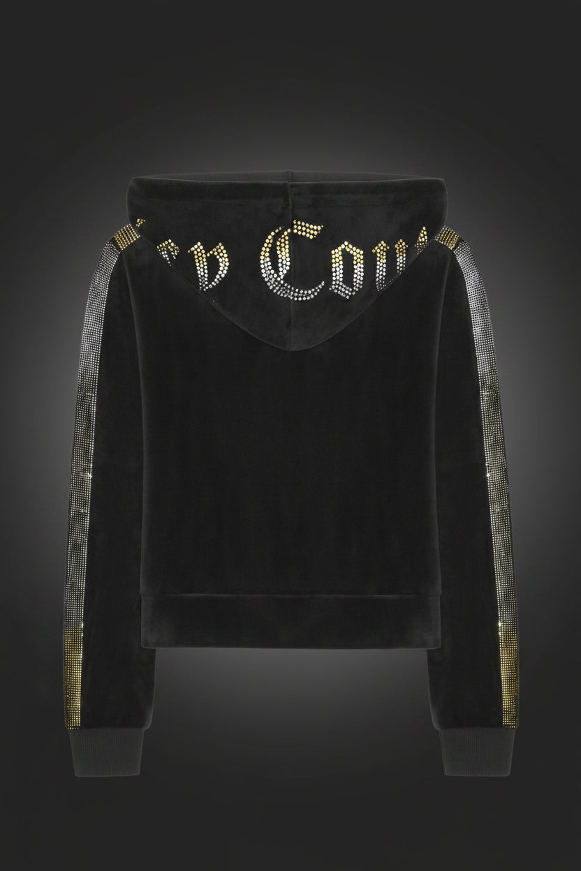Shop Juicy Couture Juicy Couture Anniversary Long Sleeved Velour Hoodie Hoodie for women – premium loungewear and festival fashion at Spoiled Brat