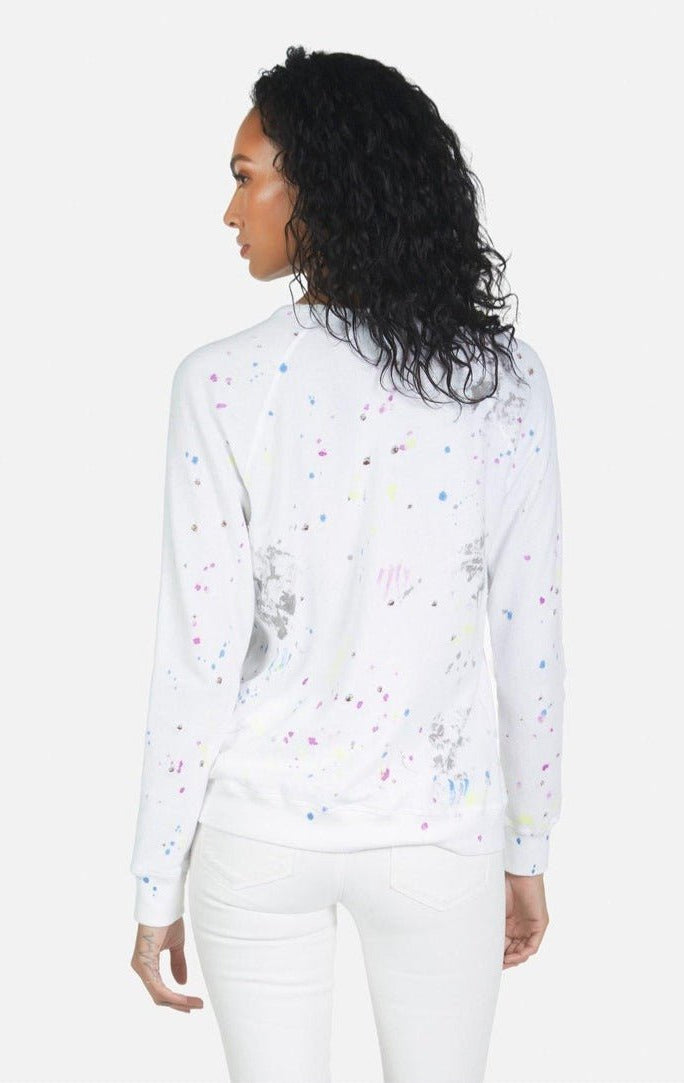 Shop Lauren Moshi Lauren Moshi Darby Peace Teddy Pullover Pullover for women – premium loungewear and festival fashion at Spoiled Brat