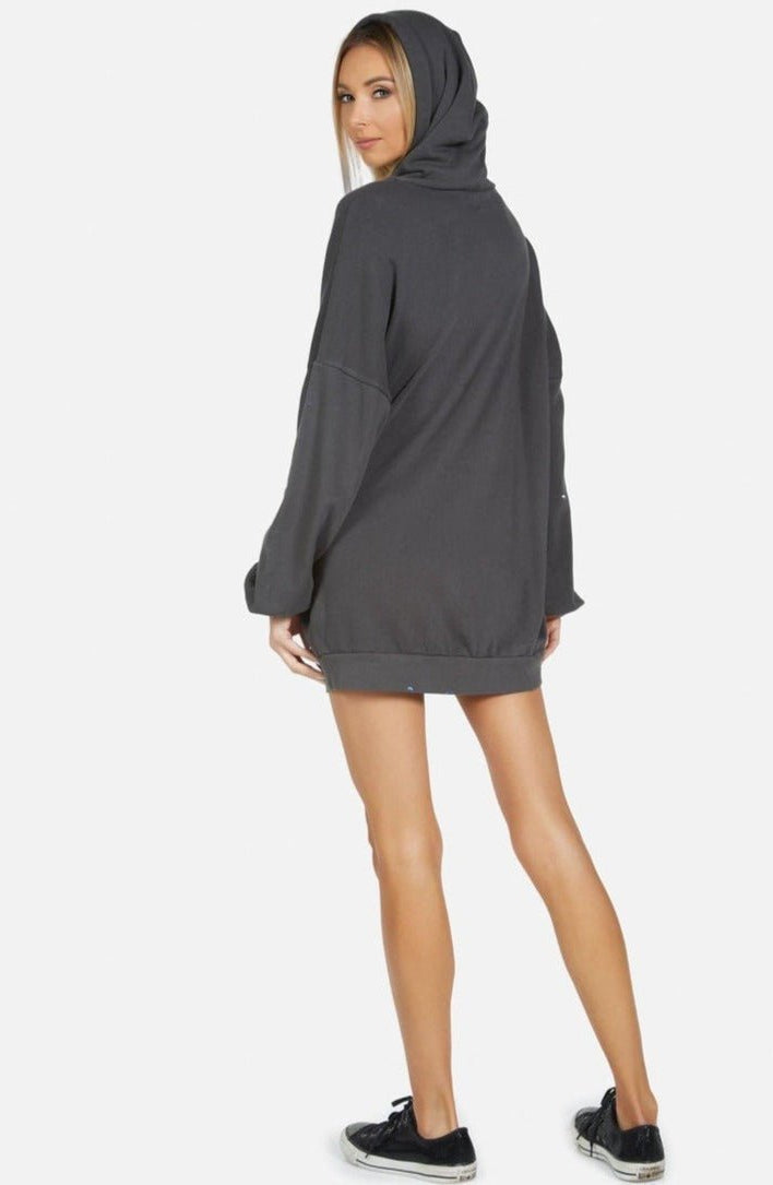 Lauren Moshi Desiree Brush Peace Hoodie Dress by Lauren Moshi – Hooded Sweatshirt – XS | Spoiled Brat UK