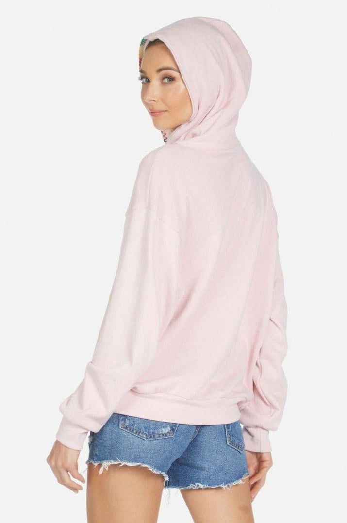Shop Lauren Moshi Lauren Moshi Harmony Hippie Girl Hooded Sweater Sweatshirt for women – premium loungewear and festival fashion at Spoiled Brat