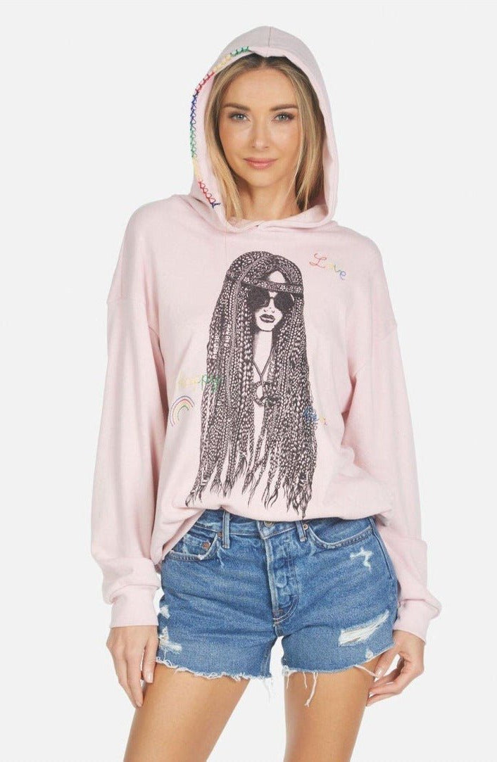 Lauren Moshi Harmony Hippie Girl Hooded Sweater by Lauren Moshi – Sweatshirt – XS | Spoiled Brat UK