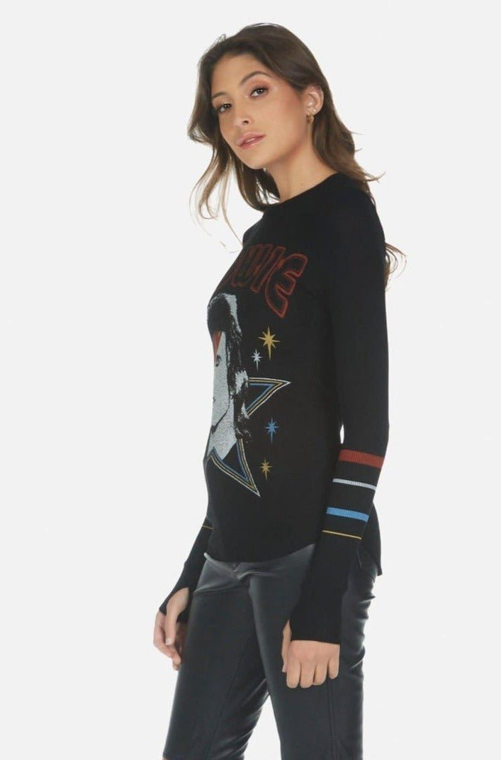 Shop Lauren Moshi Lauren Moshi McKinley Bowie 1973 Tour Top Long Sleeved Top for women – premium loungewear and festival fashion at Spoiled Brat