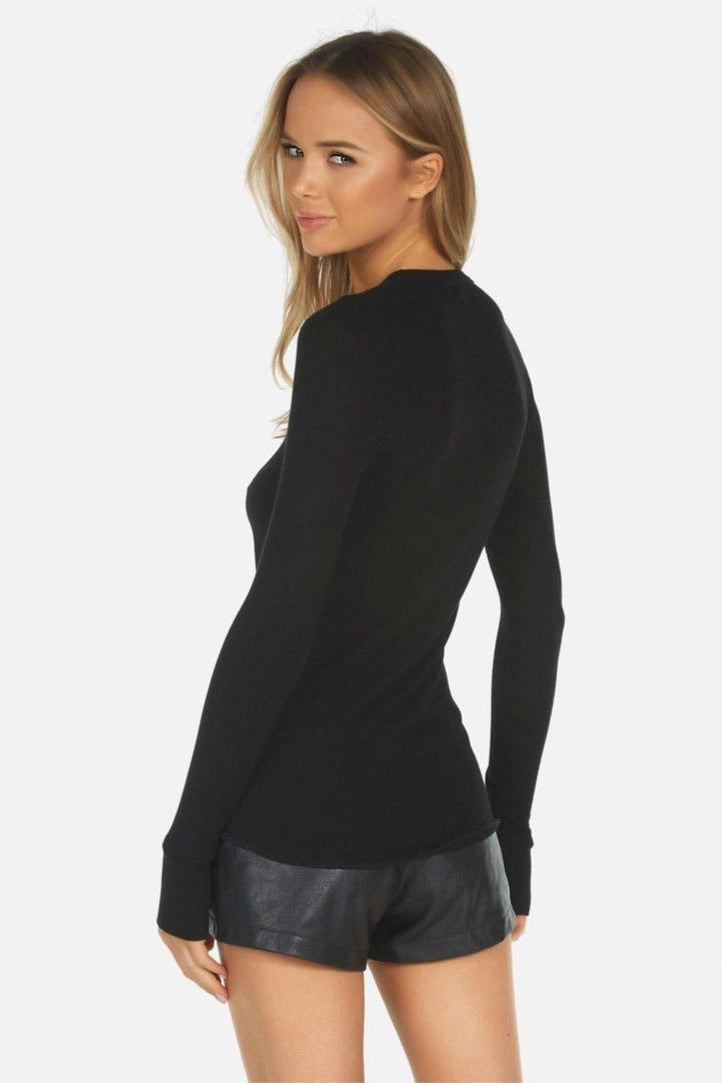 Shop Lauren Moshi Lauren Moshi McKinley X Watercolor Eye Thermal Top Long Sleeved Top for women – premium loungewear and festival fashion at Spoiled Brat