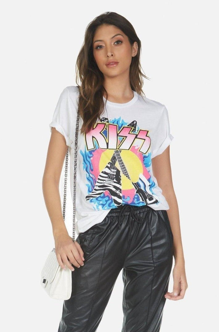 Shop Lauren Moshi Lauren Moshi Wolf KISS Animalize T-Shirt T-Shirt for women – premium loungewear and festival fashion at Spoiled Brat