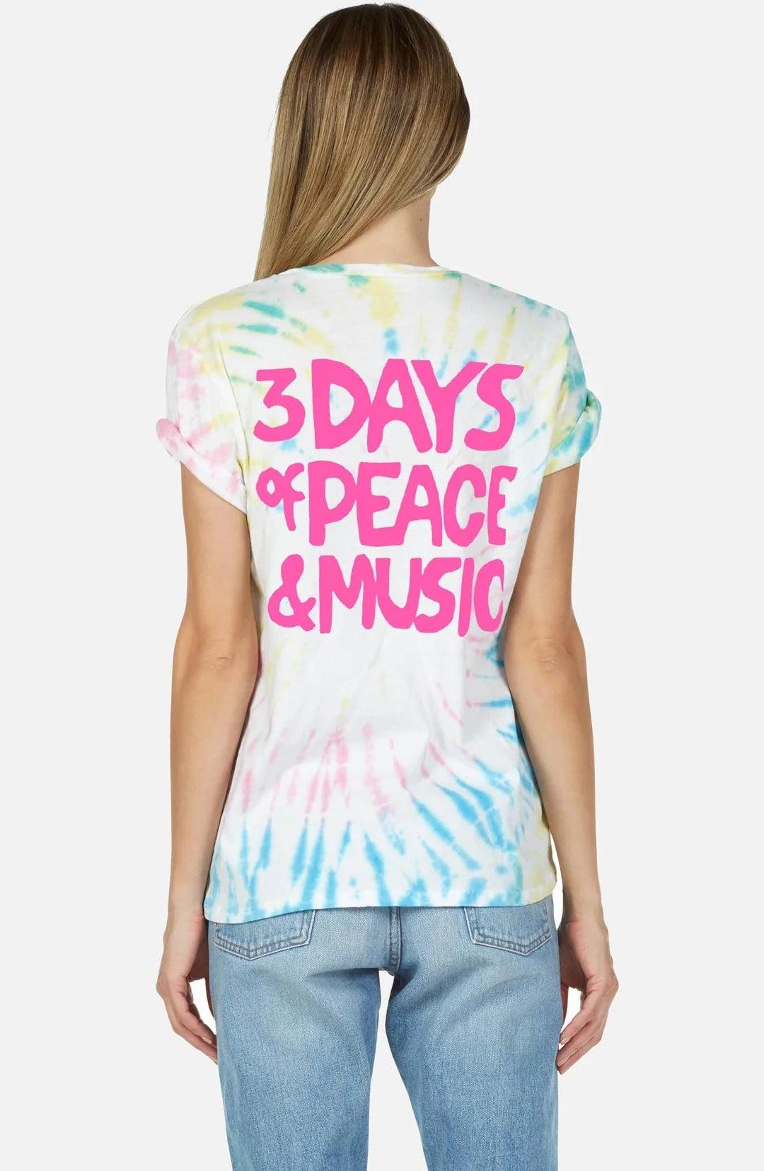 Shop Lauren Moshi Lauren Moshi Wolf Woodstock Peace Tee T-Shirt for women – premium loungewear and festival fashion at Spoiled Brat
