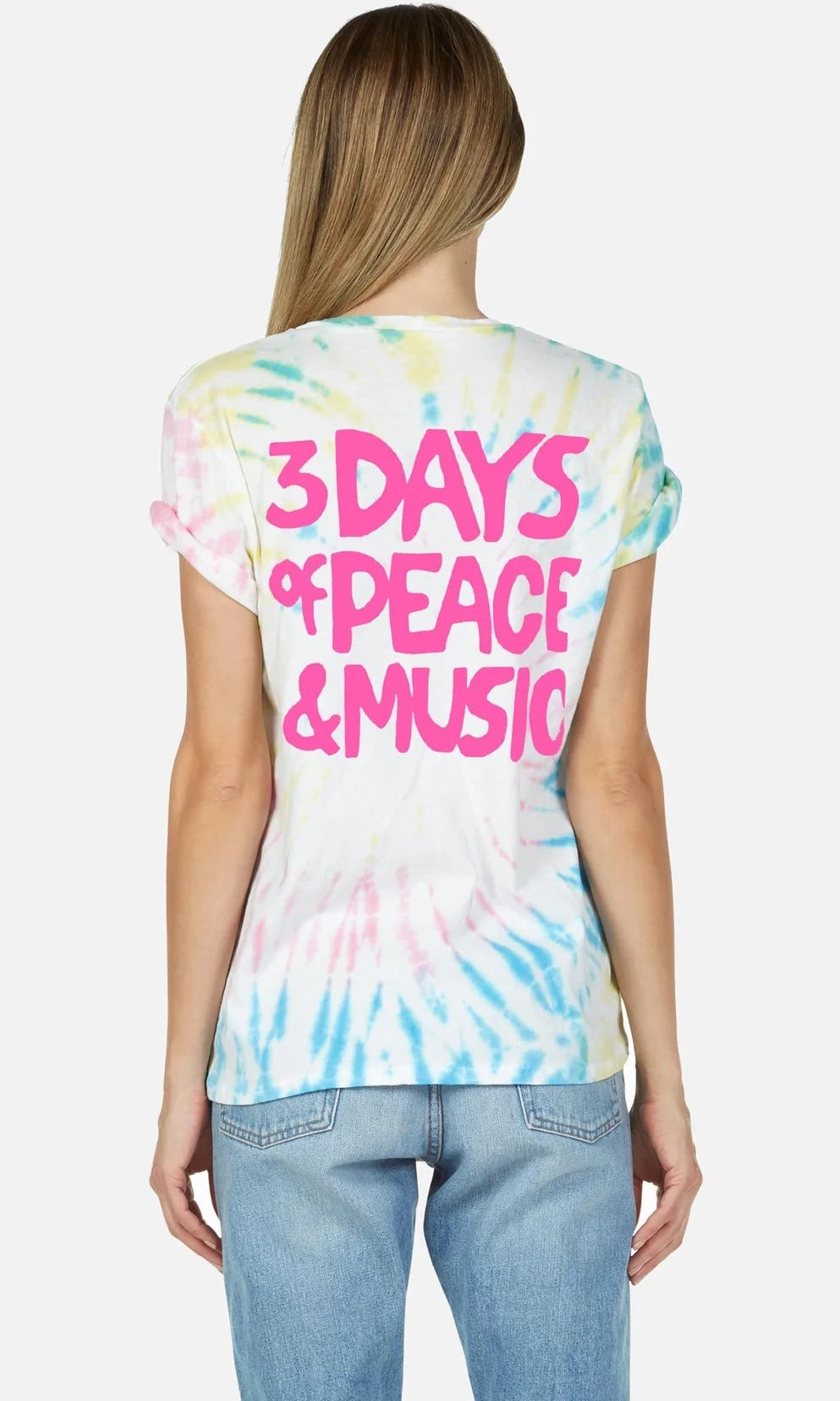 Shop Lauren Moshi Lauren Moshi Wolf Woodstock Peace Tee T-Shirt for women – premium loungewear and festival fashion at Spoiled Brat