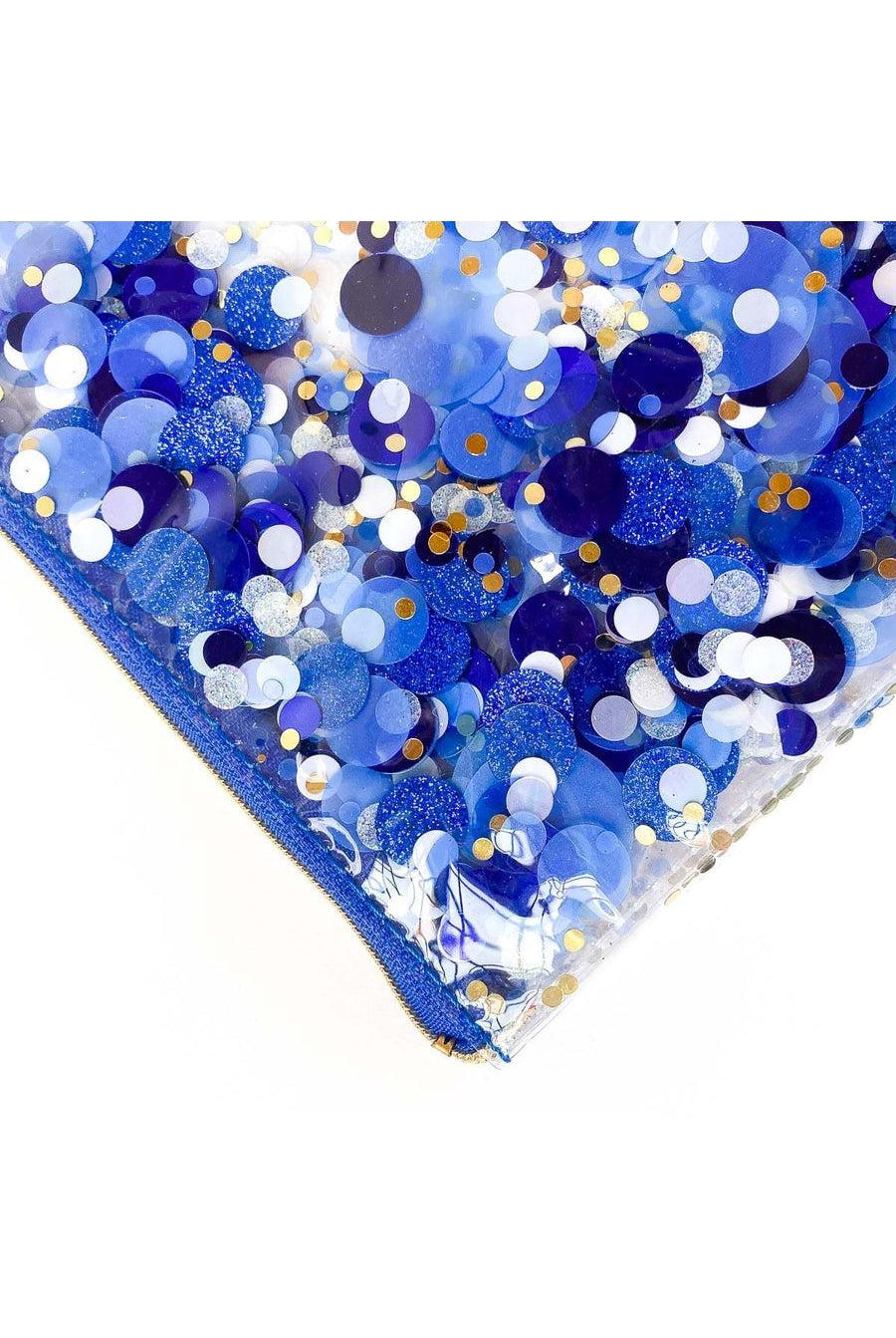 Shop Packed Party Packed Party Spirit Squad True Blue Confetti Everything Pouch Clutch Bag for women – premium loungewear and festival fashion at Spoiled Brat