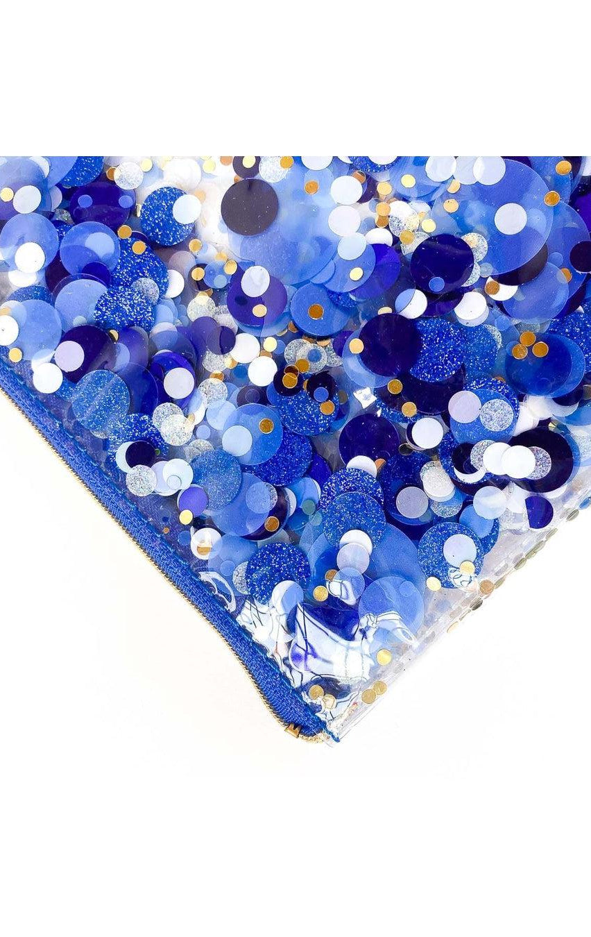 Shop Packed Party Packed Party Spirit Squad True Blue Confetti Everything Pouch Clutch Bag for women – premium loungewear and festival fashion at Spoiled Brat