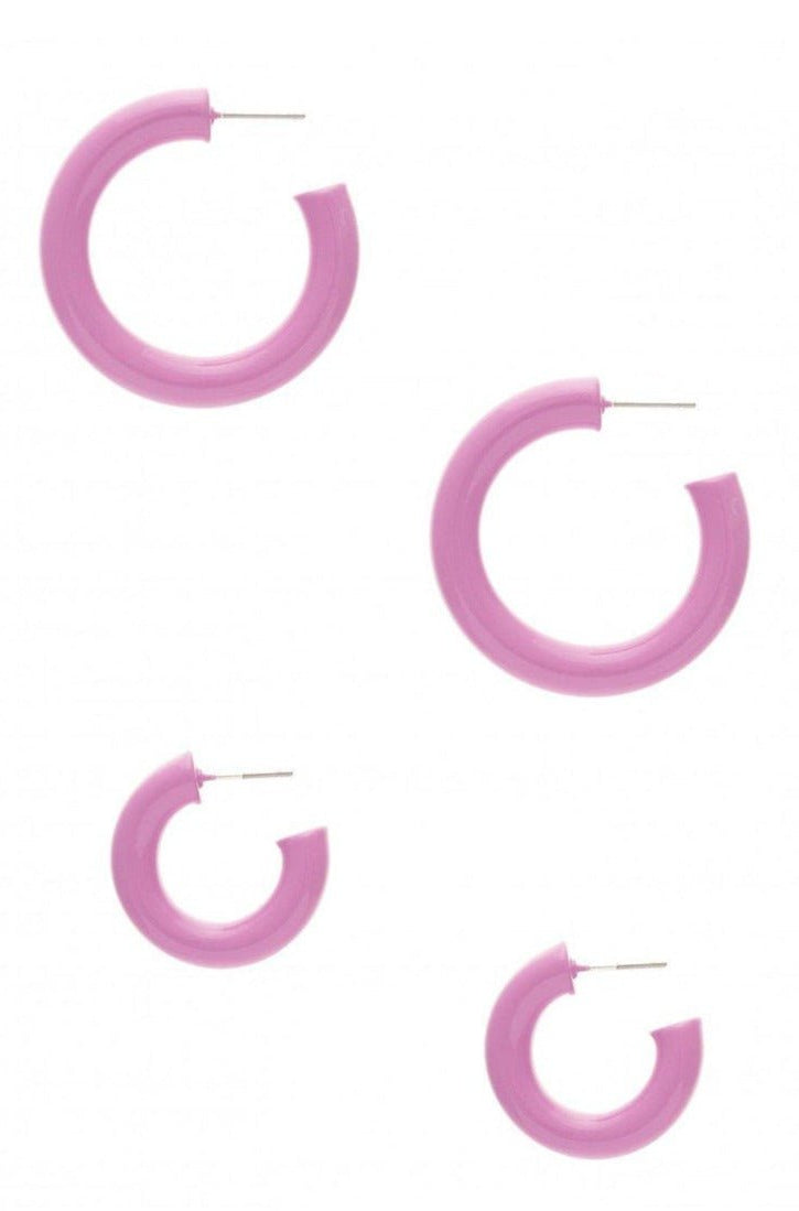 Sofia Richie x 8 Other Reasons Pink Hoop Earrings Earrings by 8 Other Reasons as seen on celebrities