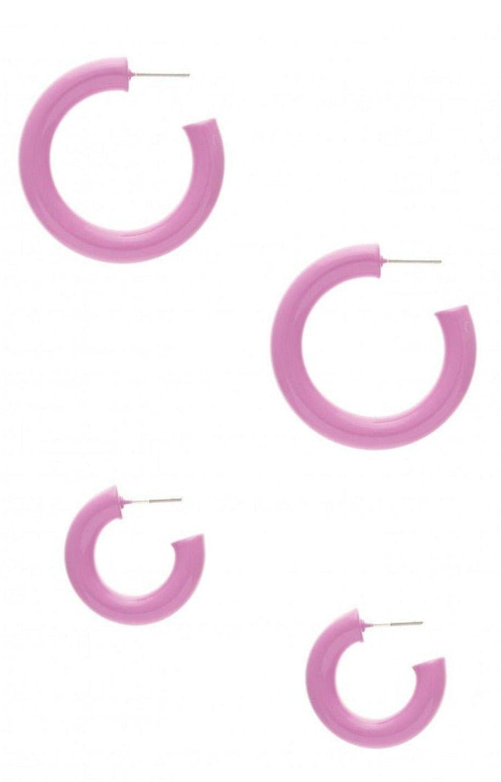 Sofia Richie x 8 Other Reasons Pink Hoop Earrings Earrings by 8 Other Reasons as seen on celebrities