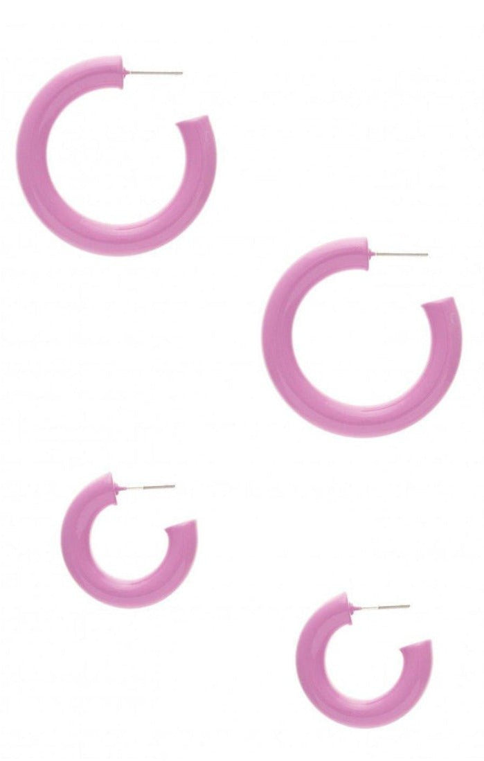 Sofia Richie x 8 Other Reasons Pink Hoop Earrings Earrings by 8 Other Reasons as seen on celebrities