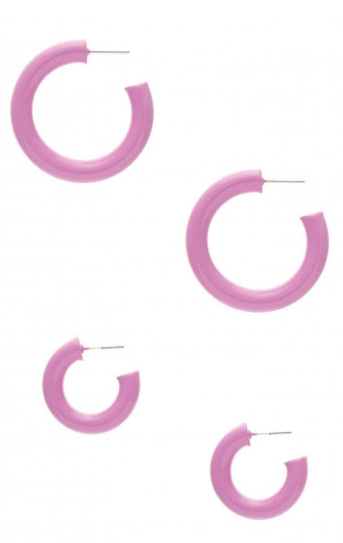 Sofia Richie x 8 Other Reasons Pink Hoop Earrings Earrings by 8 Other Reasons as seen on celebrities