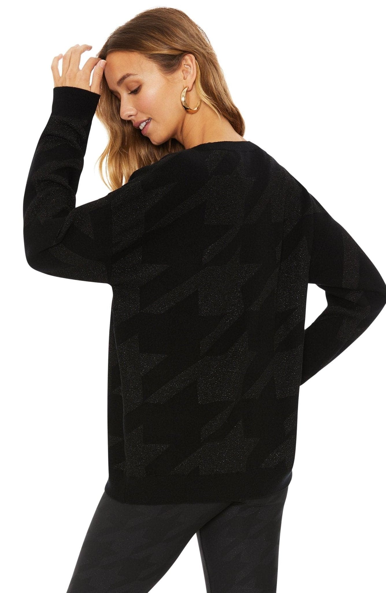 Beach Riot Joey Houndstooth Knit Sweater Sweater by Beach Riot as seen on celebrities