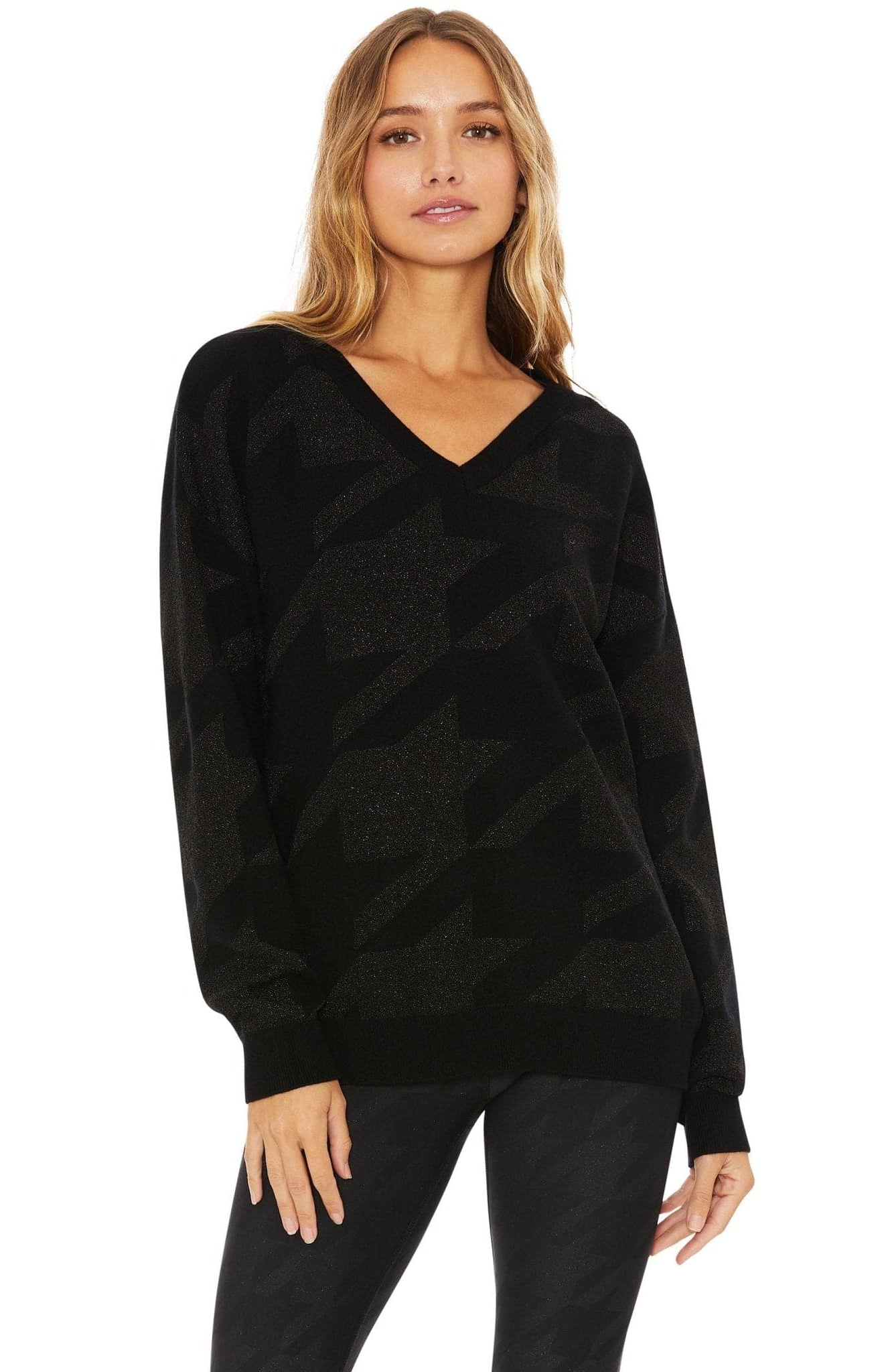 Beach Riot Joey Houndstooth Knit Sweater Sweater by Beach Riot as seen on celebrities