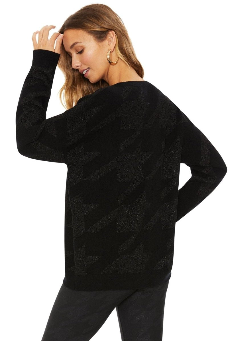 Shop Beach Riot Beach Riot Joey Houndstooth Knit Sweater Sweater for women – premium loungewear and festival fashion at Spoiled Brat