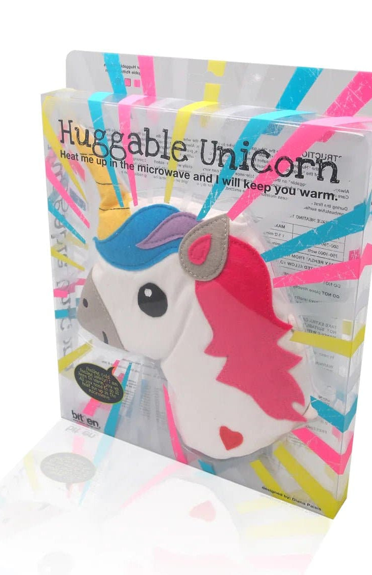 Bitten Design Huggable Unicorn Head Hot Water Bottle by Bitten as seen on celebrities