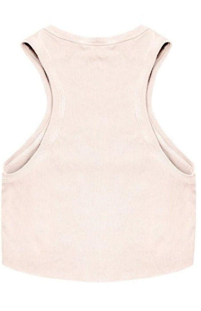 Boys Lie Rose Pink Ribbed Tank Top Vest Top by Boys Lie as seen on celebrities