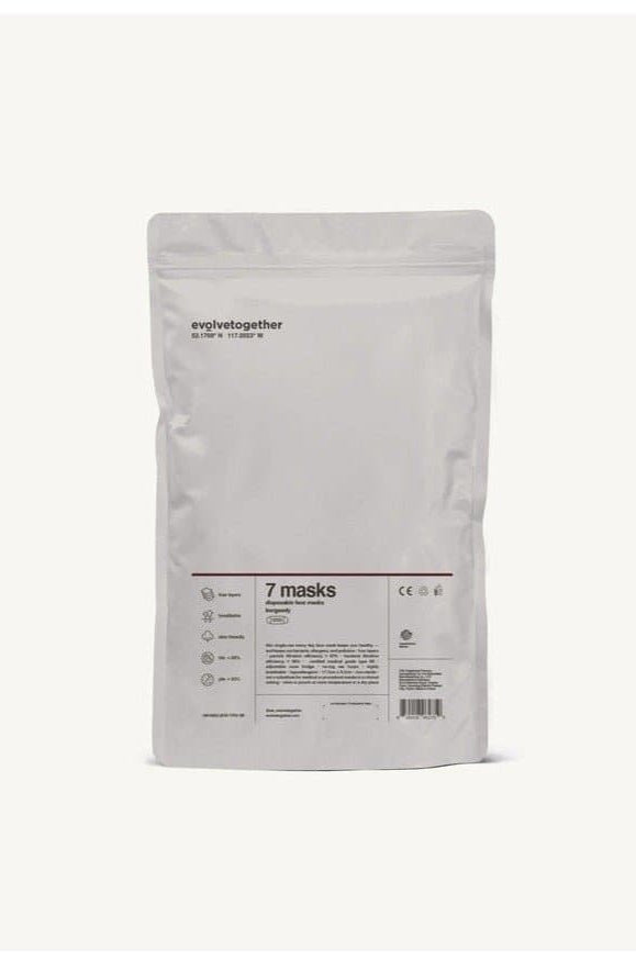 Evolve Together 7 Day Alberta Burgundy Face Masks Face Mask by Evolve Together as seen on celebrities