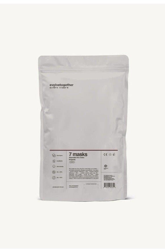 Evolve Together 7 Day Alberta Burgundy Face Masks Face Mask by Evolve Together as seen on celebrities