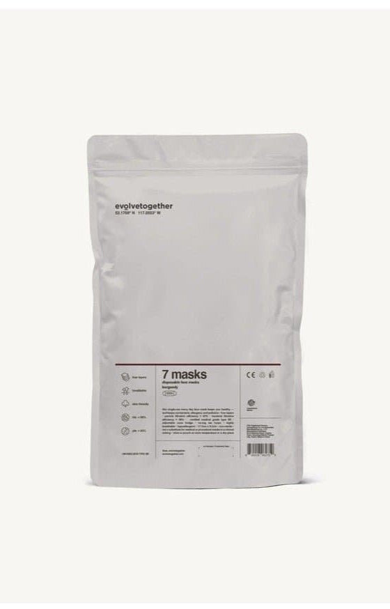 Evolve Together 7 Day Alberta Burgundy Face Masks Face Mask by Evolve Together as seen on celebrities