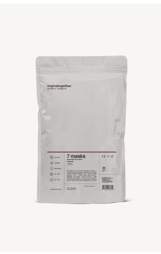 Evolve Together 7 Day Alberta Burgundy Face Masks Face Mask by Evolve Together as seen on celebrities