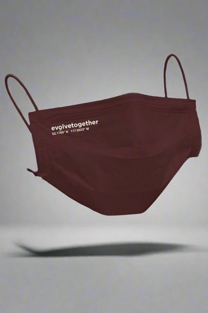 Evolve Together 7 Day Alberta Burgundy Face Masks Face Mask by Evolve Together as seen on celebrities