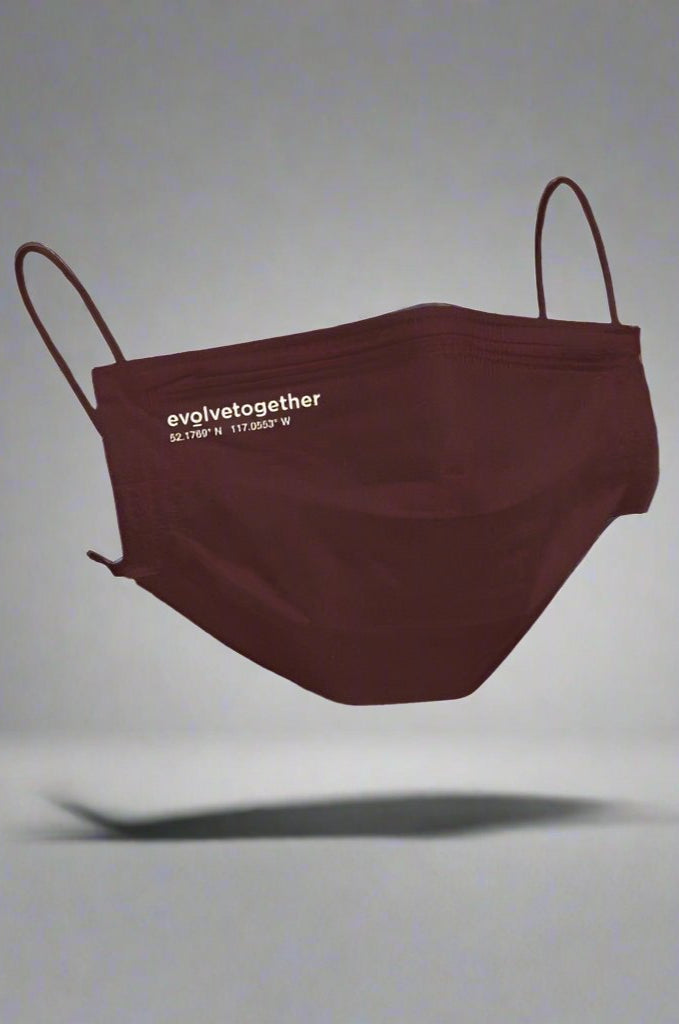 Evolve Together 7 Day Alberta Burgundy Face Masks Face Mask by Evolve Together as seen on celebrities