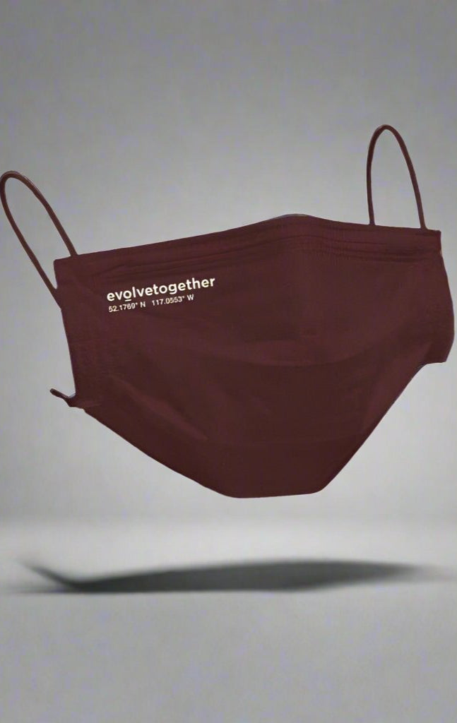 Evolve Together 7 Day Alberta Burgundy Face Masks Face Mask by Evolve Together as seen on celebrities