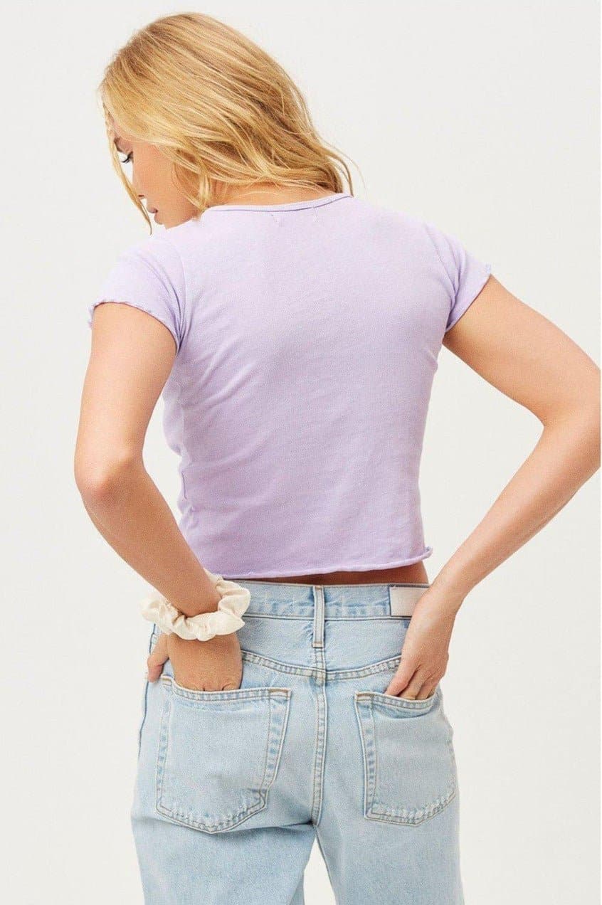 Frankies Bikinis Baby High Neck Cropped Top Crop Top by Frankies Bikinis as seen on celebrities