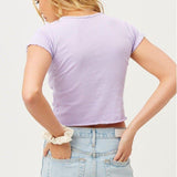 Frankies Bikinis Baby High Neck Cropped Top Crop Top by Frankies Bikinis as seen on celebrities