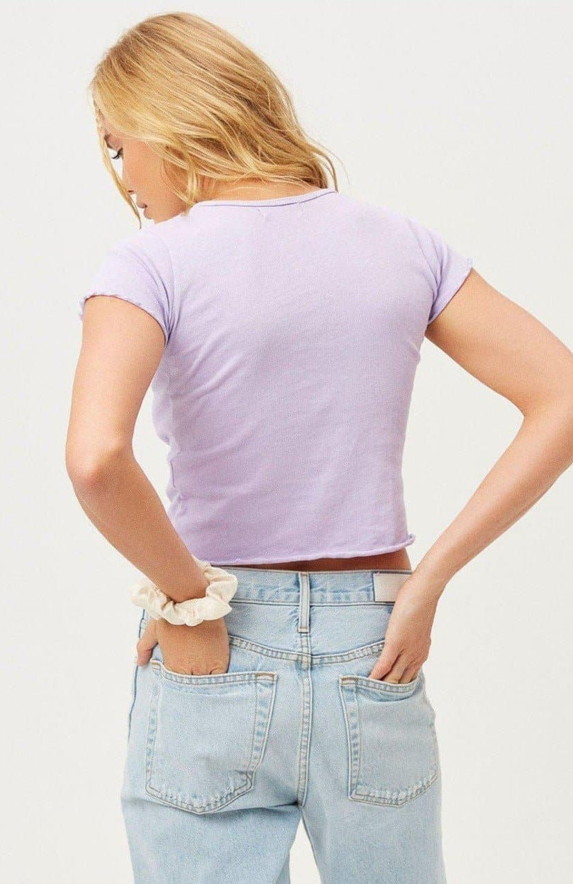 Frankies Bikinis Baby High Neck Cropped Top Crop Top by Frankies Bikinis as seen on celebrities