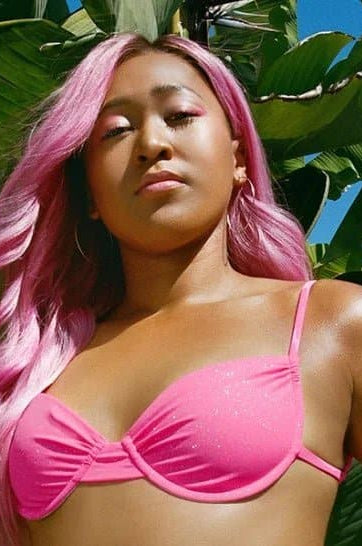 Frankies Bikinis Maggie Underwire Glitter Bikini Top in Cosmos Bikini Top by Frankies Bikinis as seen on celebrities