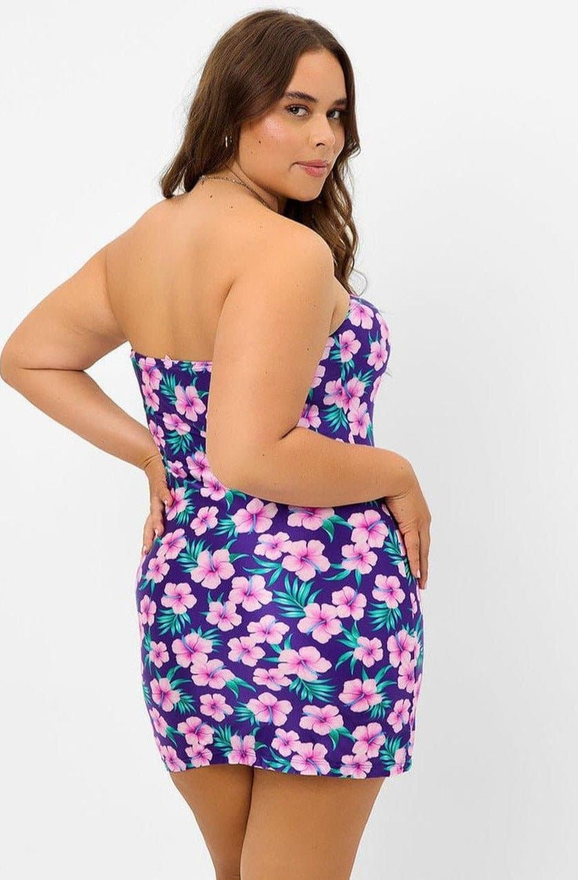 Frankies Bikinis Palmer Shine Strapless Tube Dress Midi Dress by Frankies Bikinis as seen on celebrities