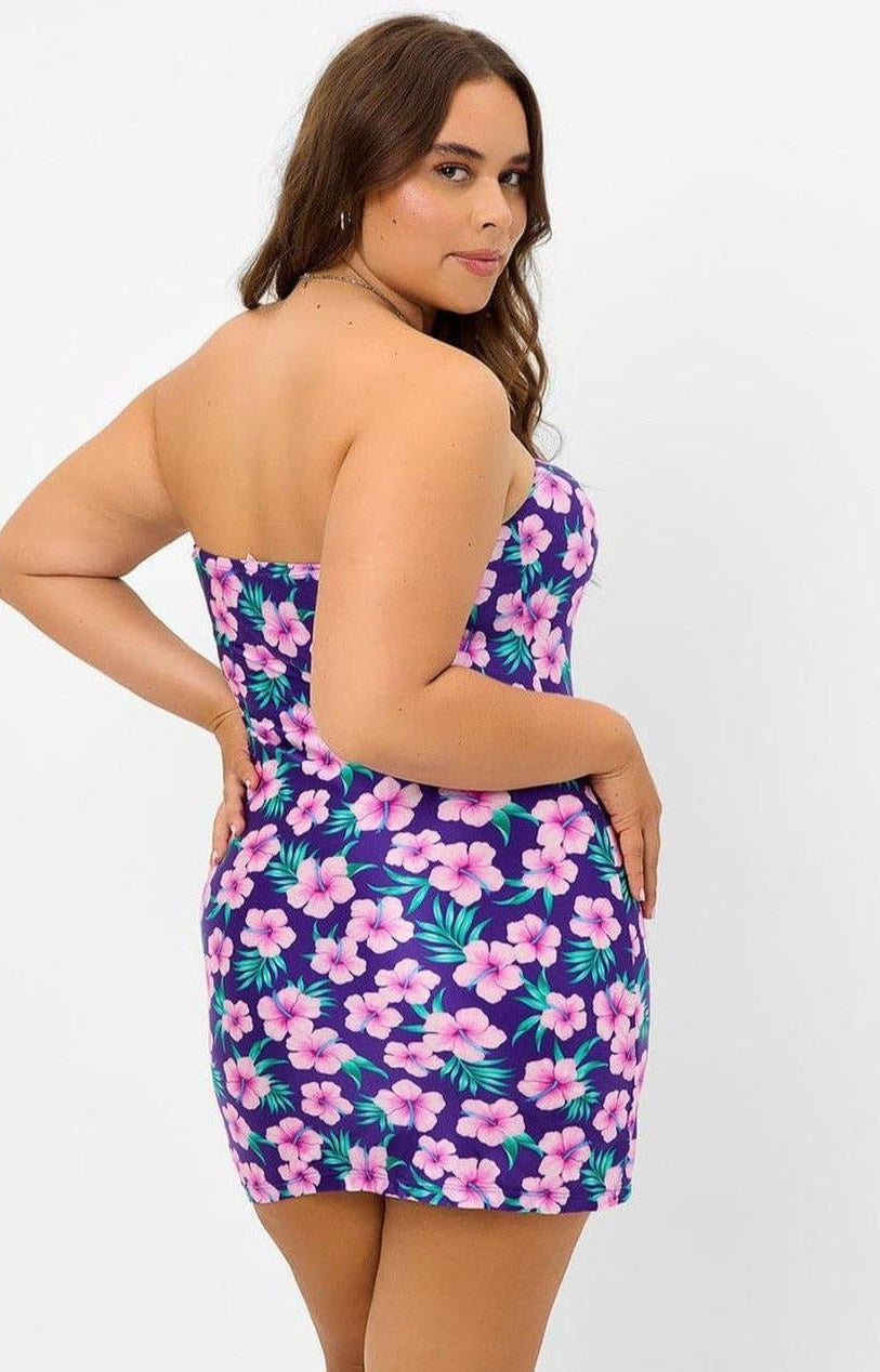 Frankies Bikinis Palmer Shine Strapless Tube Dress Midi Dress by Frankies Bikinis as seen on celebrities