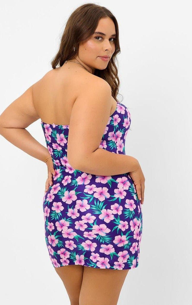 Frankies Bikinis Palmer Shine Strapless Tube Dress Midi Dress by Frankies Bikinis as seen on celebrities