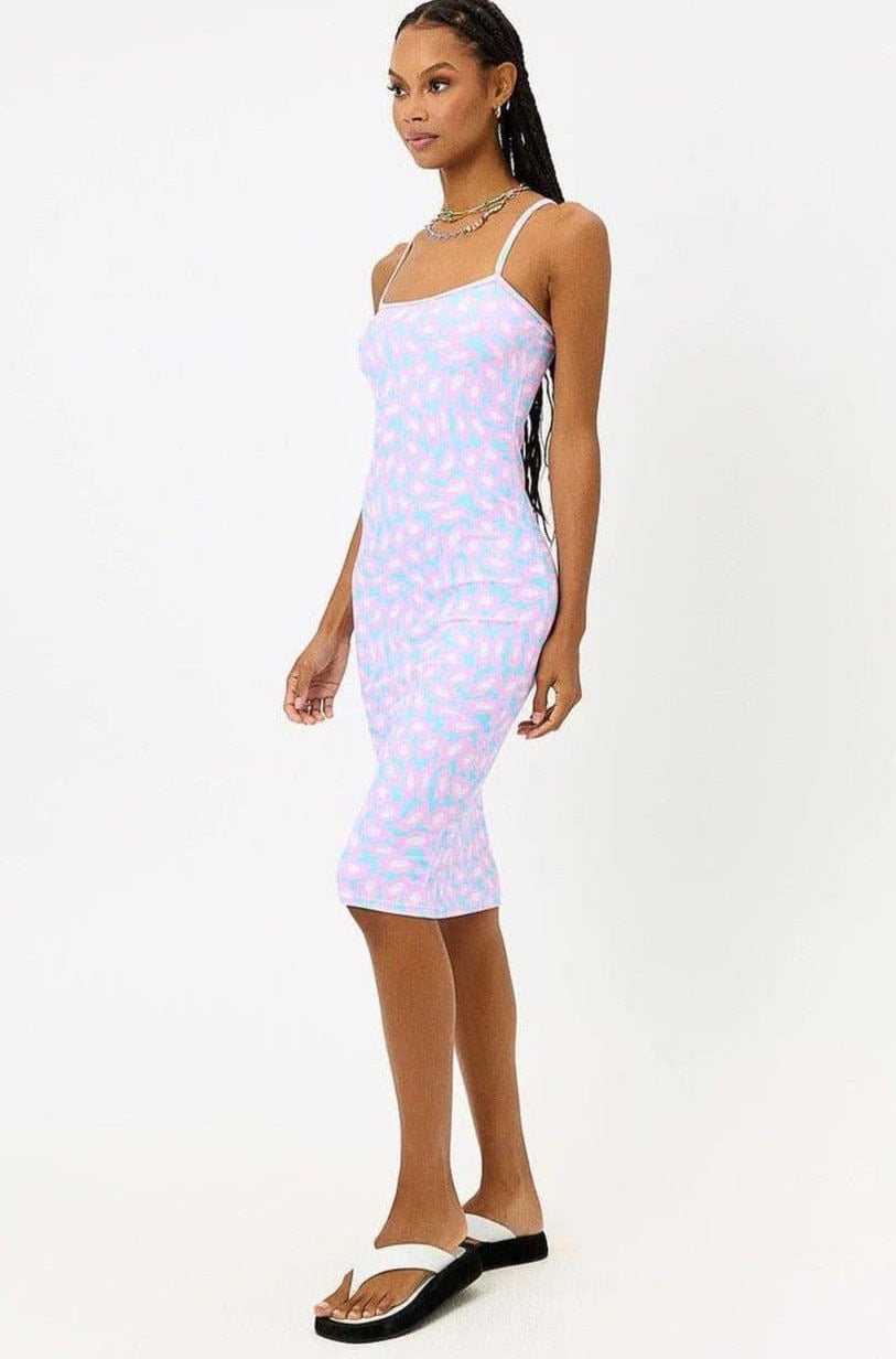 Frankies Bikinis Quinn Terry Midi Dress in Daisy Dream Midi Dress by Frankies Bikinis as seen on celebrities