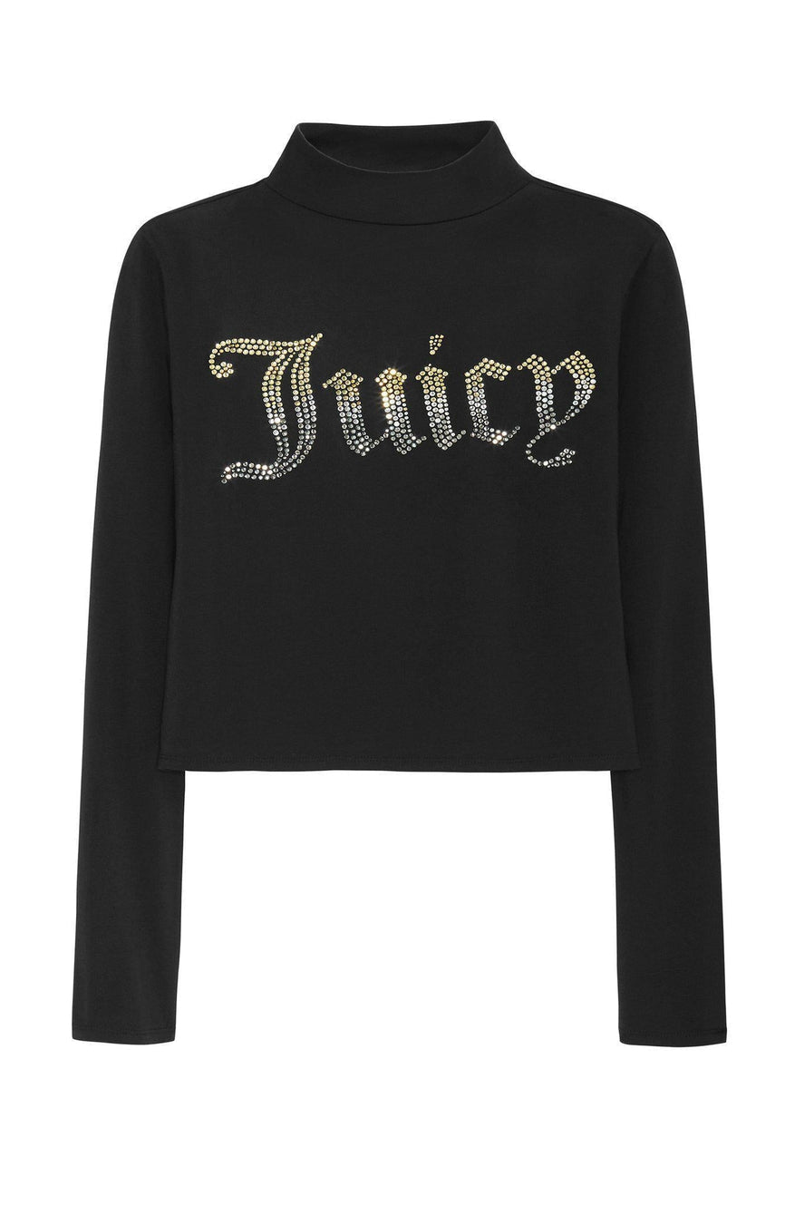 Juicy Couture 25th Anniversary Mock Neck Tee Long Sleeved Top by Juicy Couture as seen on celebrities