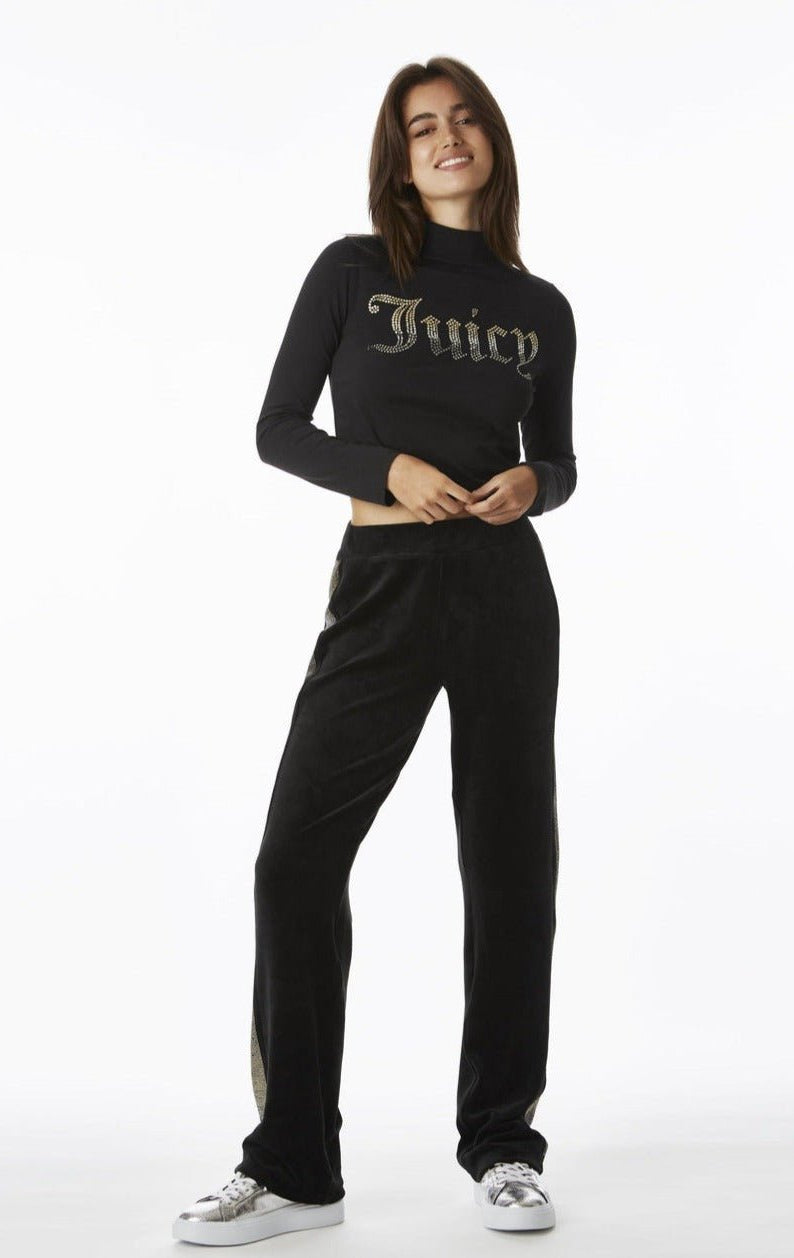 Juicy Couture 25th Anniversary Mock Neck Tee Long Sleeved Top by Juicy Couture as seen on celebrities