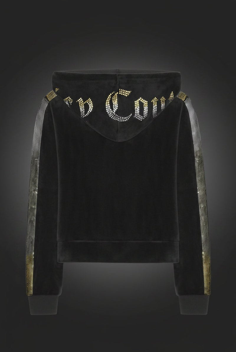 Shop Juicy Couture Juicy Couture Anniversary Long Sleeved Velour Hoodie Hoodie for women – premium loungewear and festival fashion at Spoiled Brat