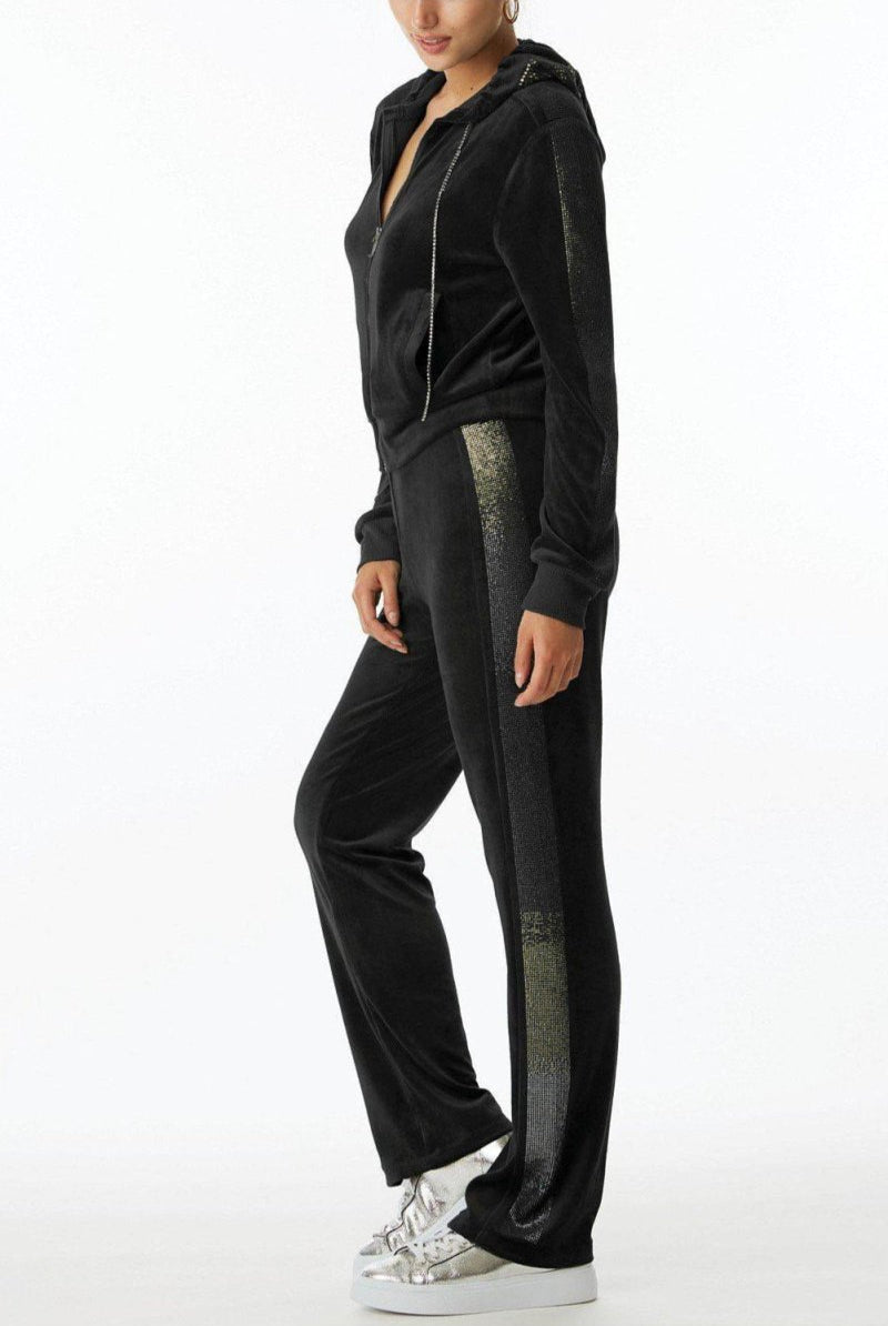 Shop Juicy Couture Juicy Couture Anniversary Long Sleeved Velour Hoodie Hoodie for women – premium loungewear and festival fashion at Spoiled Brat