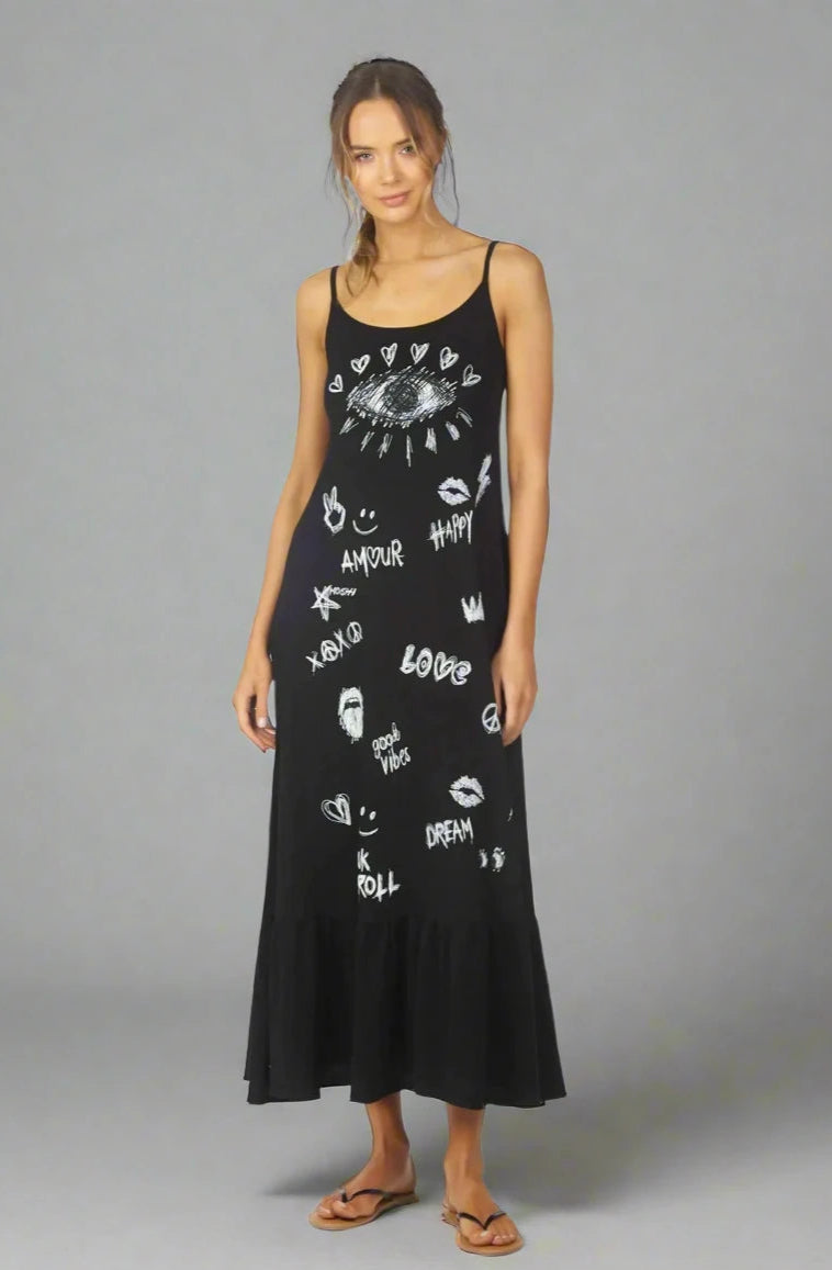Lauren Moshi Beatrix Doodle Elements Maxi Dress Maxi Dress by Lauren Moshi as seen on celebrities