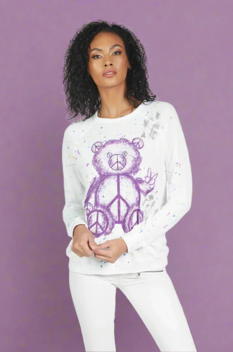 Lauren Moshi Darby Peace Teddy Pullover Pullover by Lauren Moshi as seen on celebrities