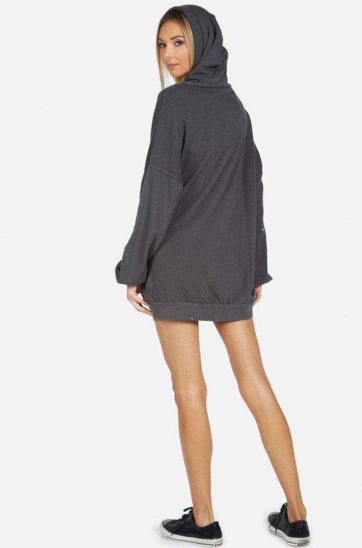 Lauren Moshi Desiree Brush Peace Hoodie Dress Hooded Sweatshirt by Lauren Moshi as seen on celebrities