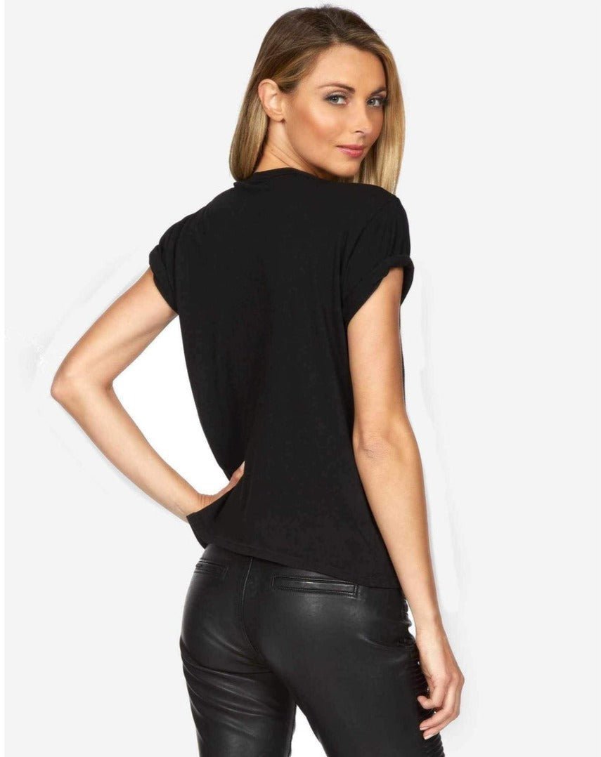 Lauren Moshi Edda Crystal Biting Lip T-Shirt - Spoiled Brat