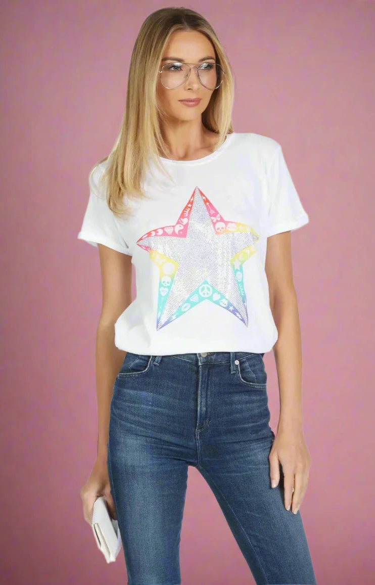 Lauren Moshi Edda Elements Star T-Shirt T-Shirt by Lauren Moshi as seen on celebrities